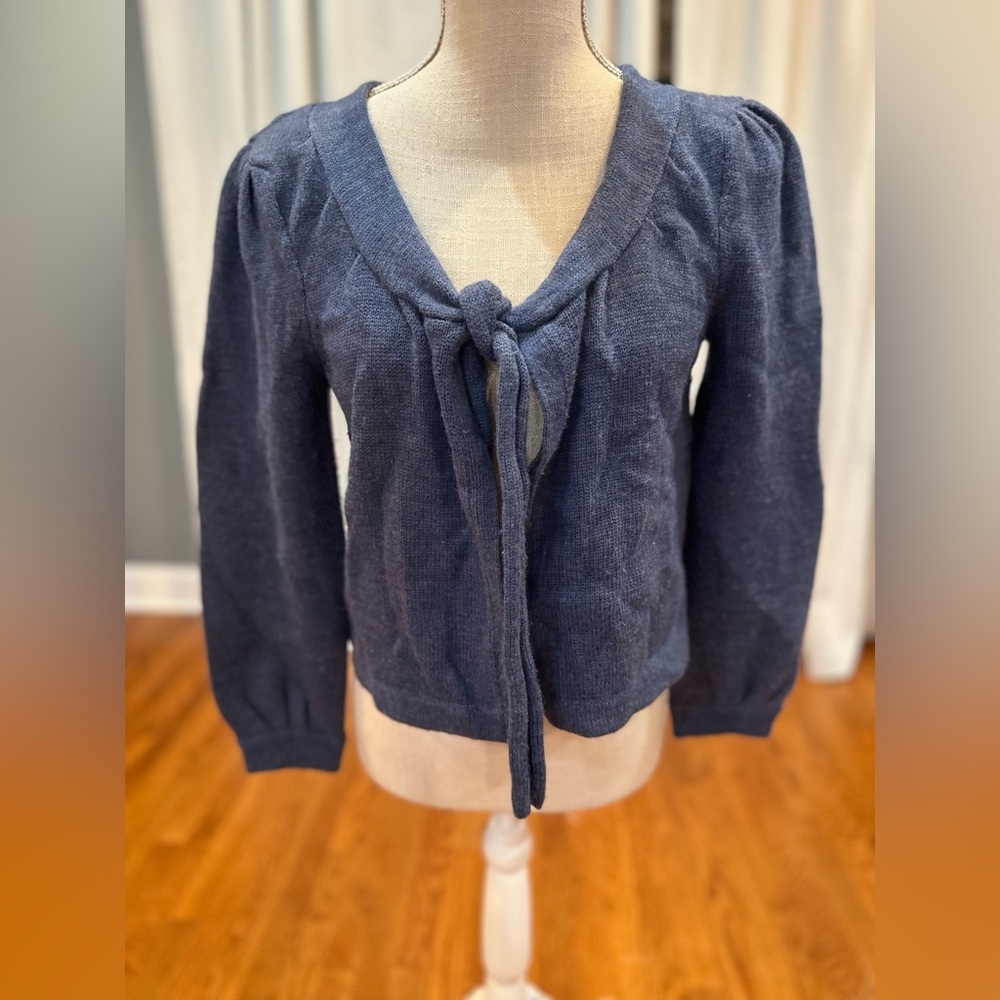 Marina Luna blue wool cardigan women’s size medium EUC